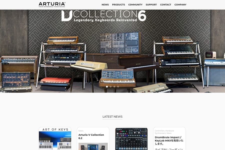 arturiaのサイトイメージ